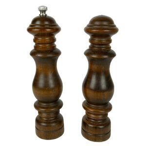 Woodcrest by Styson Solid Wood Salt Shaker Pepper Mill Grinder Japan Vintage